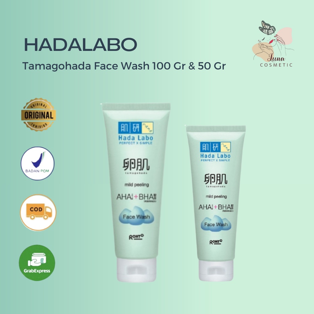 Hada Labo Tamagohada Mild Peeling Face Wash Hadalabo 100 Gr 50 gr - Pembersih Wajah