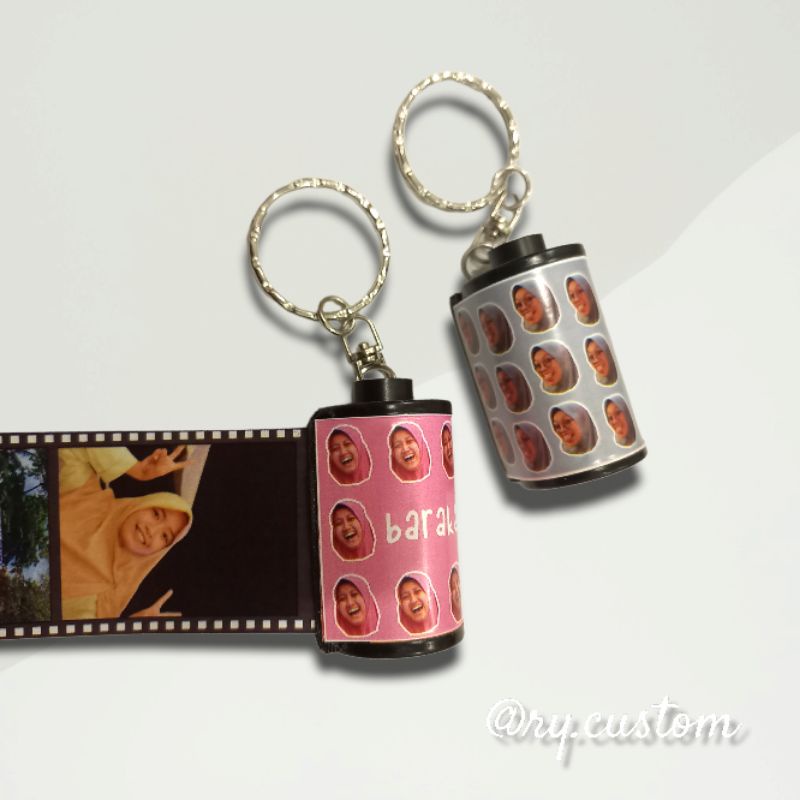 GANTUNGAN KUNCI ROLL CANISTER FOTO ((COVER BISA CUSTOM))