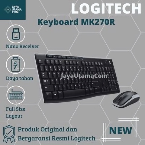 Logitech MK270R Wireless Combo Mouse &amp; Keyboard Original