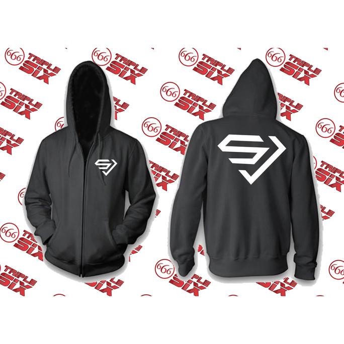 Jacket Kpop Super Junior SJ ELF Sweater Hoodie Pria Bahan Fleece Sablon Polyflex Zipper Resleting De