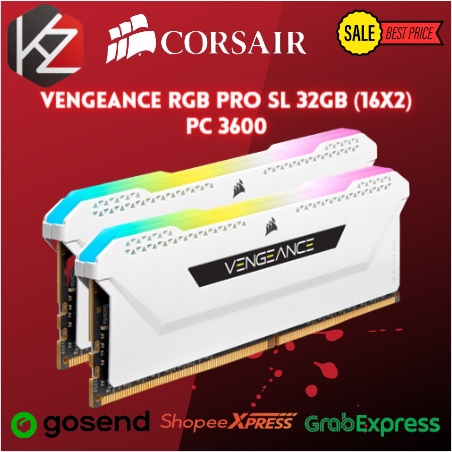 CORSAIR VENGEANCE RGB PRO SL DDR4 32GB (2x16GB) - CMH32GX4M2D36000C18W