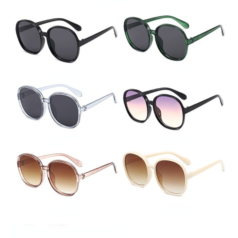 (YUZHU) Western Fashion Oversized Frame SunglassesNew Fashion Gradient Color Shade Sunglasses Untuk Wanita