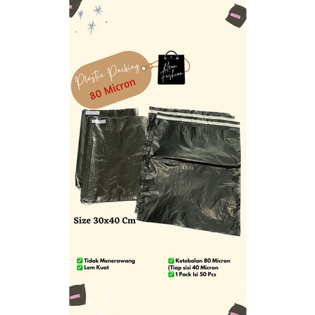 

size 30x40 Cm (80 micron) plastik polymailer atau plastik packing paket isi 50 pcs