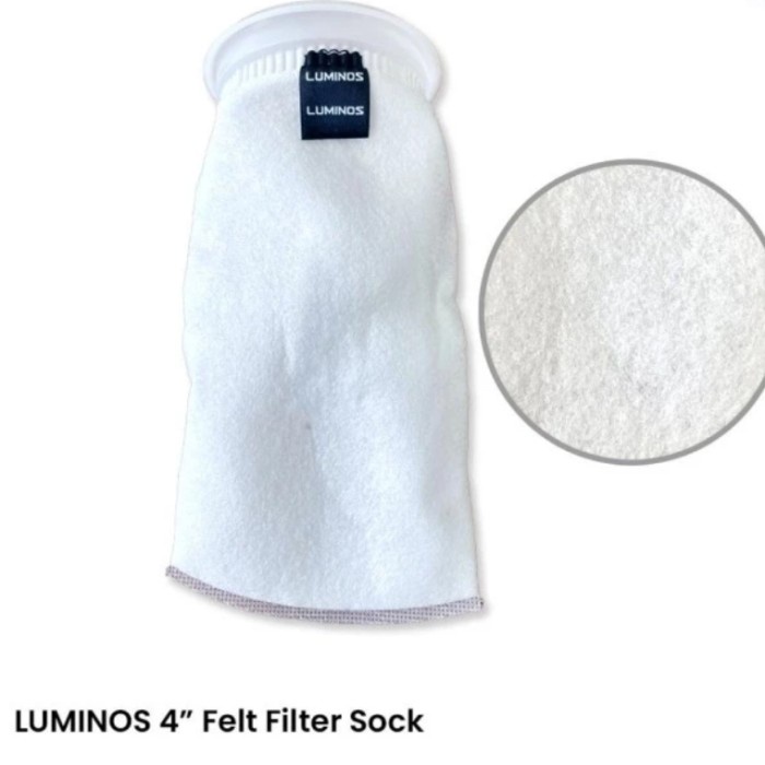Luminos filter sock felt 4" luminos felt filter sock luminos