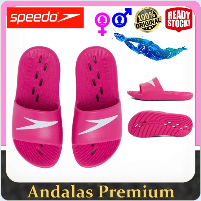 Sendal Slip On Pria Wanita SPEEDO ORIGINAL Speedo Girl/Men Slide Sandal – Pink & Blue