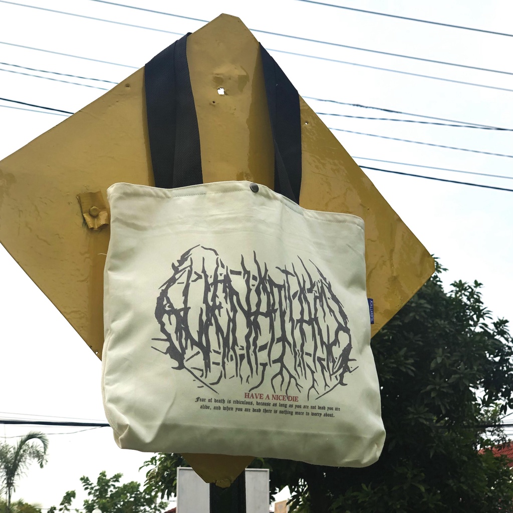 Tas Tote Bag - Alienattack Metal