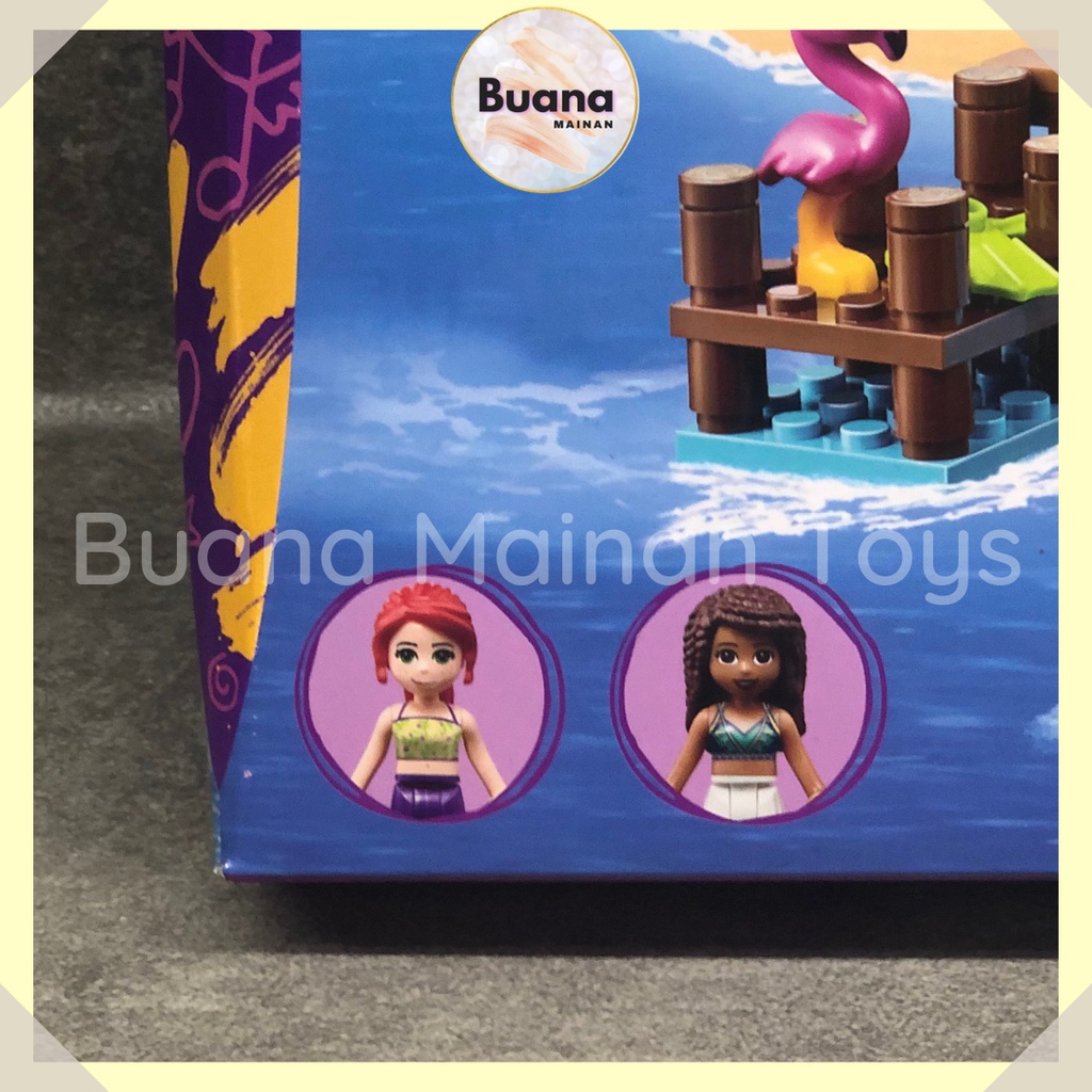 BRICK FRIENDS BEACH HOUSE MAINAN EDUKASI ANAK CEWE BRICKS BLOCK RUMAH FRIEND 11610