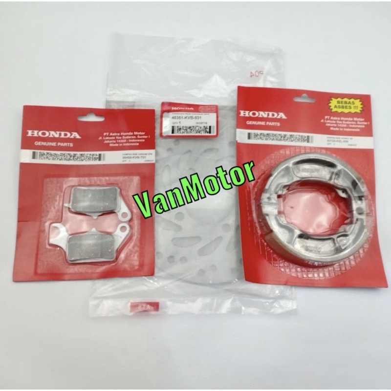 PIRINGAN CAKRAM DEPAN SET KAMPAS BEAT Fi ESP VARIO 110 125 LED SCOOPY FI SPACY INJEKSI HONDA 1set KAMPAS DEPAN BELAKANG DISPAD