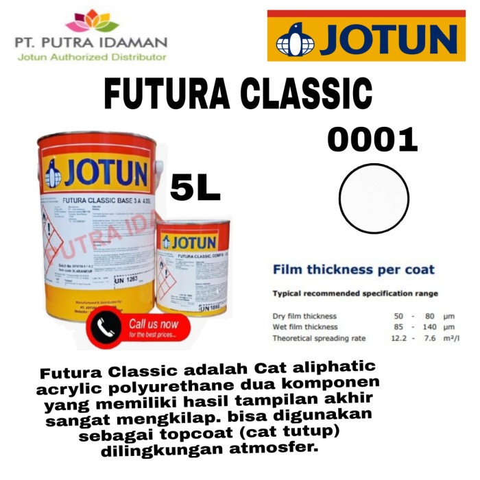 {{{{}}] JOTUN CAT KAPAL / FUTURA CLASSIC 5 LITER / 0001 white CAT JOTUN MARINE