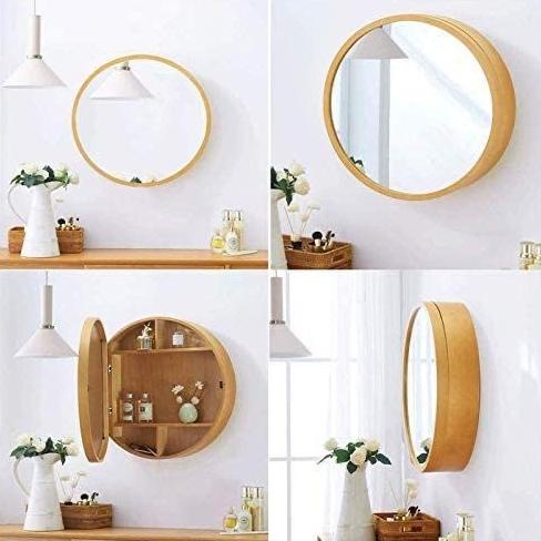 Cermin bulat oval kamar mandi cermin minimalis rak gantung ruang