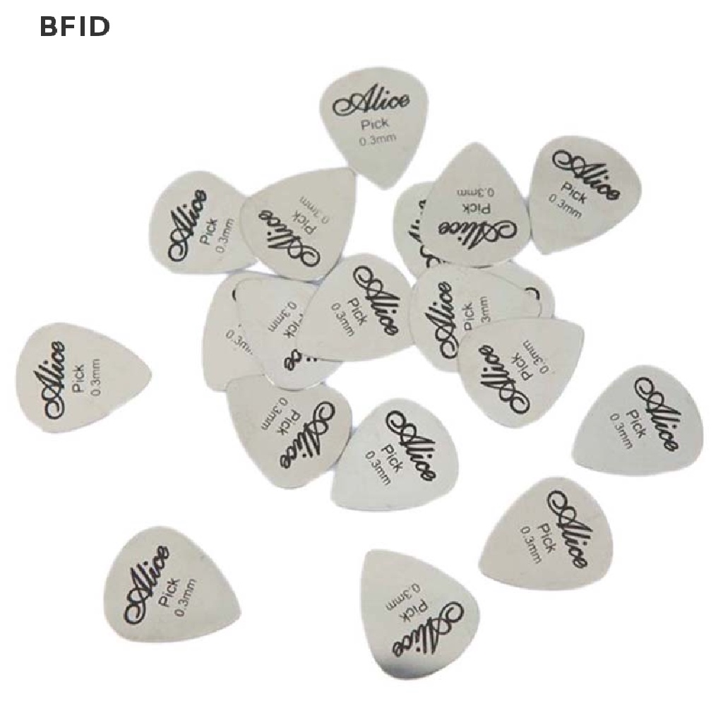 [BFID] Pick Gitar Metal 0.3mm Tipis Untuk Pemula Dan Profesional Bass Ukelele Guitar Picks  Pick Gitar Metal 0.3mm Tipis Tahan Lama Warna Silver Bass Profesional Ukelele Guit