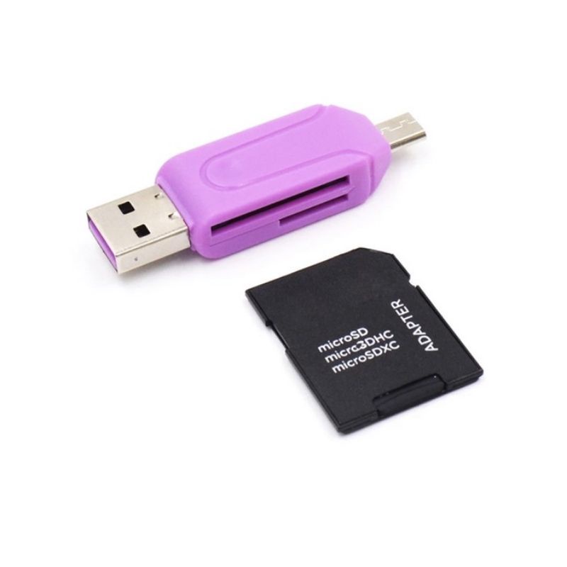Cardreader OTG 2.0 USB slot card reader, memory micro, adaptor MMC