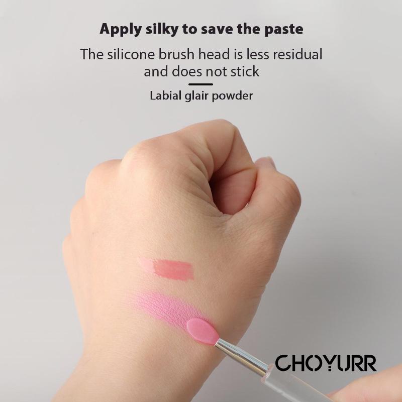 【COD】Silicon Lip Brush With Cover Aplikator Lip Gloss Portabel Multifungsi Bahan Silikon Kuas Silikon Bibir Eyeshadow Beauty Makeup Tool-CH