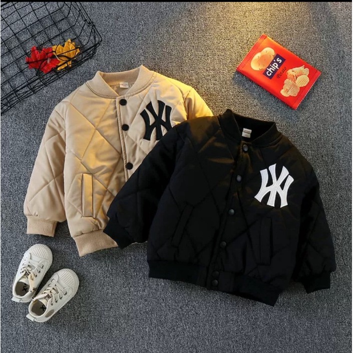 Jaket Anak Laki laki baseball NY New York Jacket varsity baseball branded bahan adem