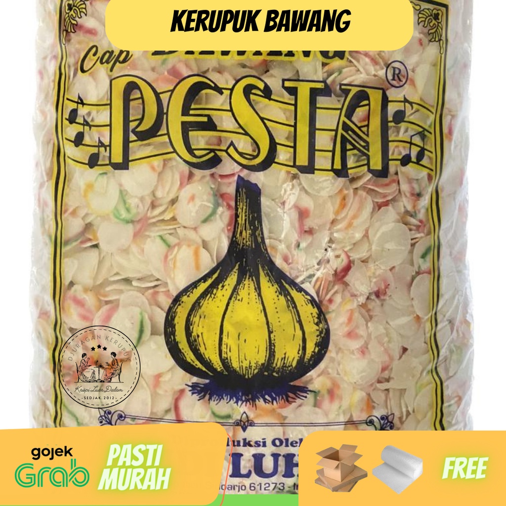 

Kerupuk Bawang Mentah Cap Pesta 250gr