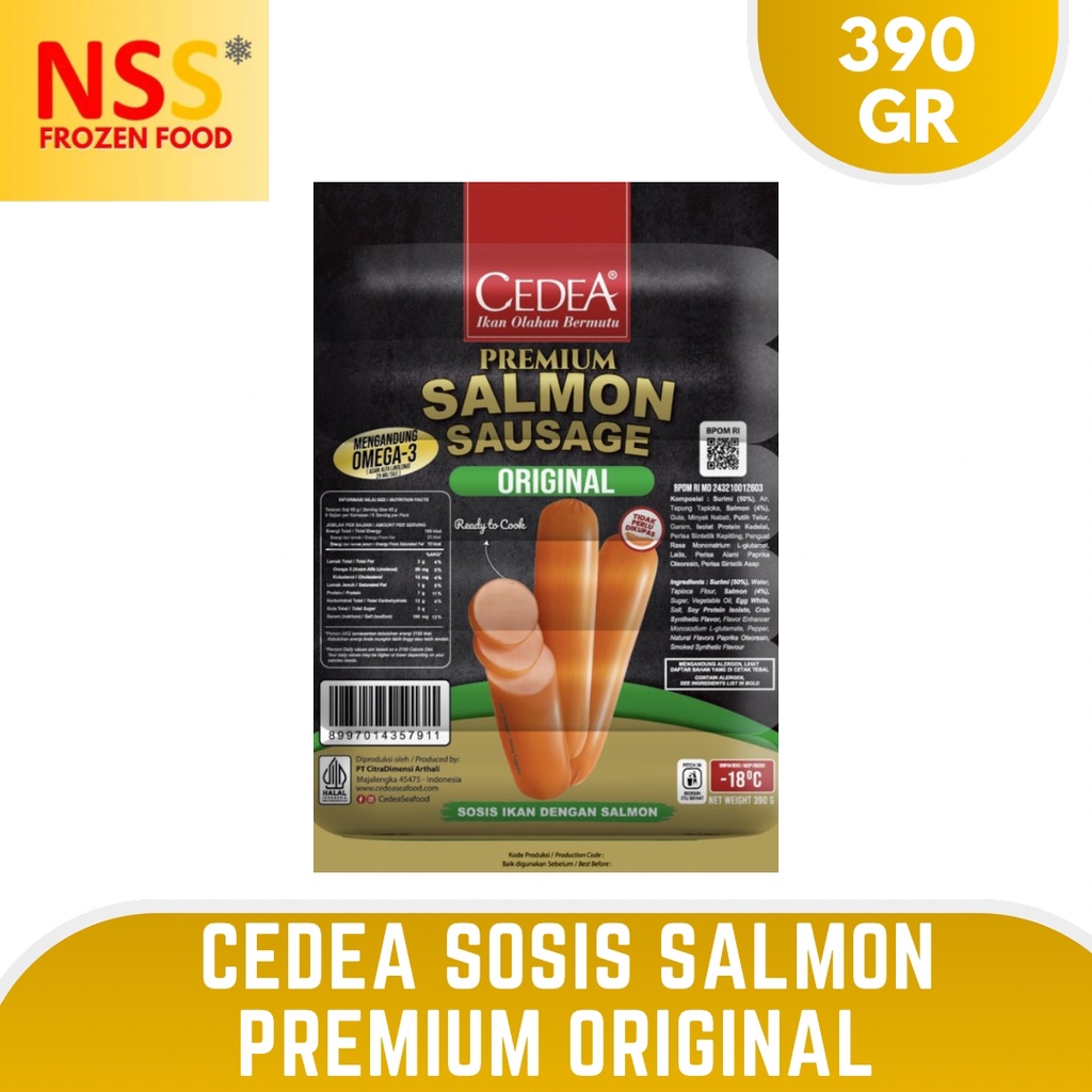 

CEDEA PREMIUM SALMON SAUSAGE 390GR