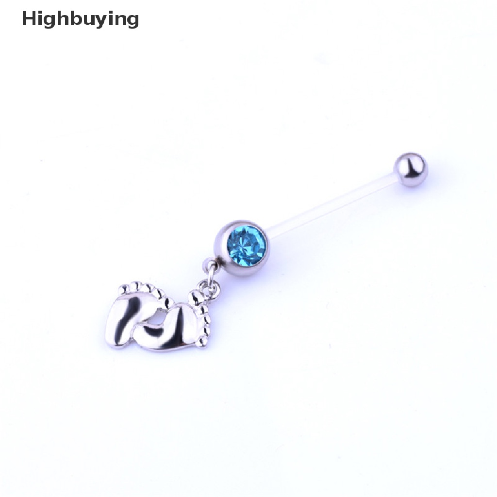 Hbid Lentur Hamil Maternity Baby Kaki Cowok Cewek Belly Bar Navel Ring Glory