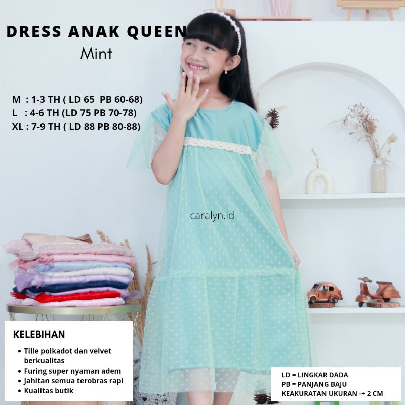 DRESS KONDANGAN ANAK PEREMPUAN BRUKAT QUEEN