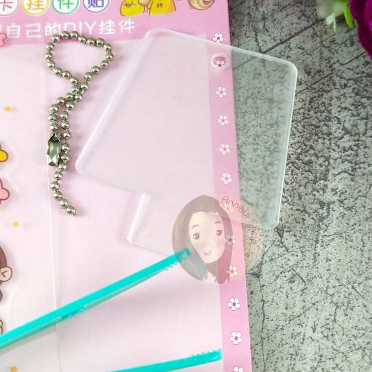 Set DIY Acrylic Keychain Sticker Kit Set Gantungan Kunci for Girls Kids Mainan Kreatifitas Anak Kerajinan Tangan Mainan Edukasi Craft Keterampilan