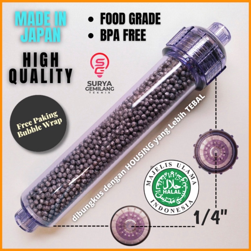 Filter Inline Alkaline - Batu ORP Super - (Seperti Kangen Water)