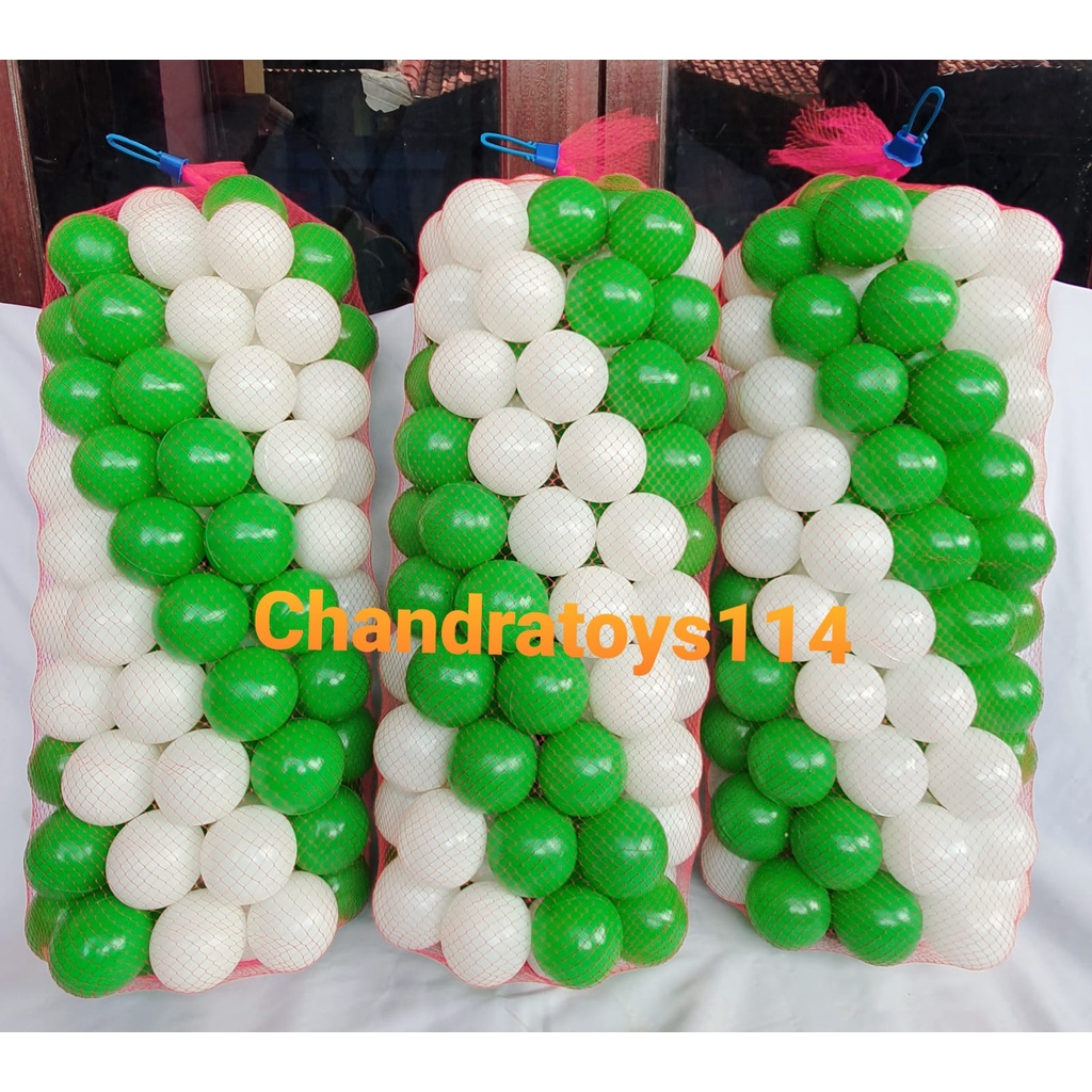 [Warna PUTIH &amp; HIJAU]  Mandi Bola Anak Anak isi 200 Pcs