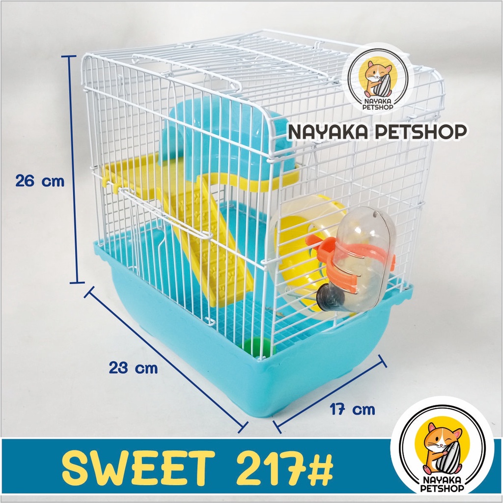 Sweet 217# Kandang Hamster Tingkat 2 Lantai Murah Mainan Rumah 217