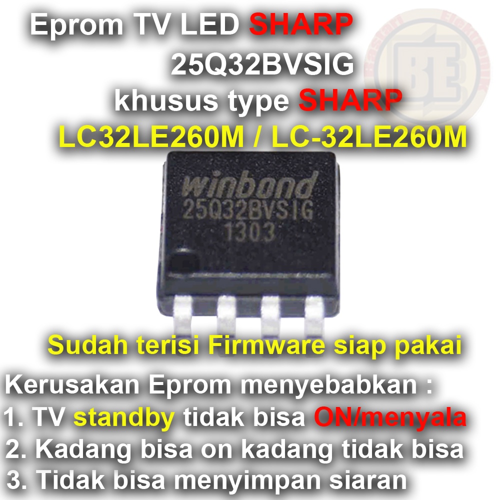 Ic Eprom Firmware TV SHARP LC32LE260M / LC-32LE260M