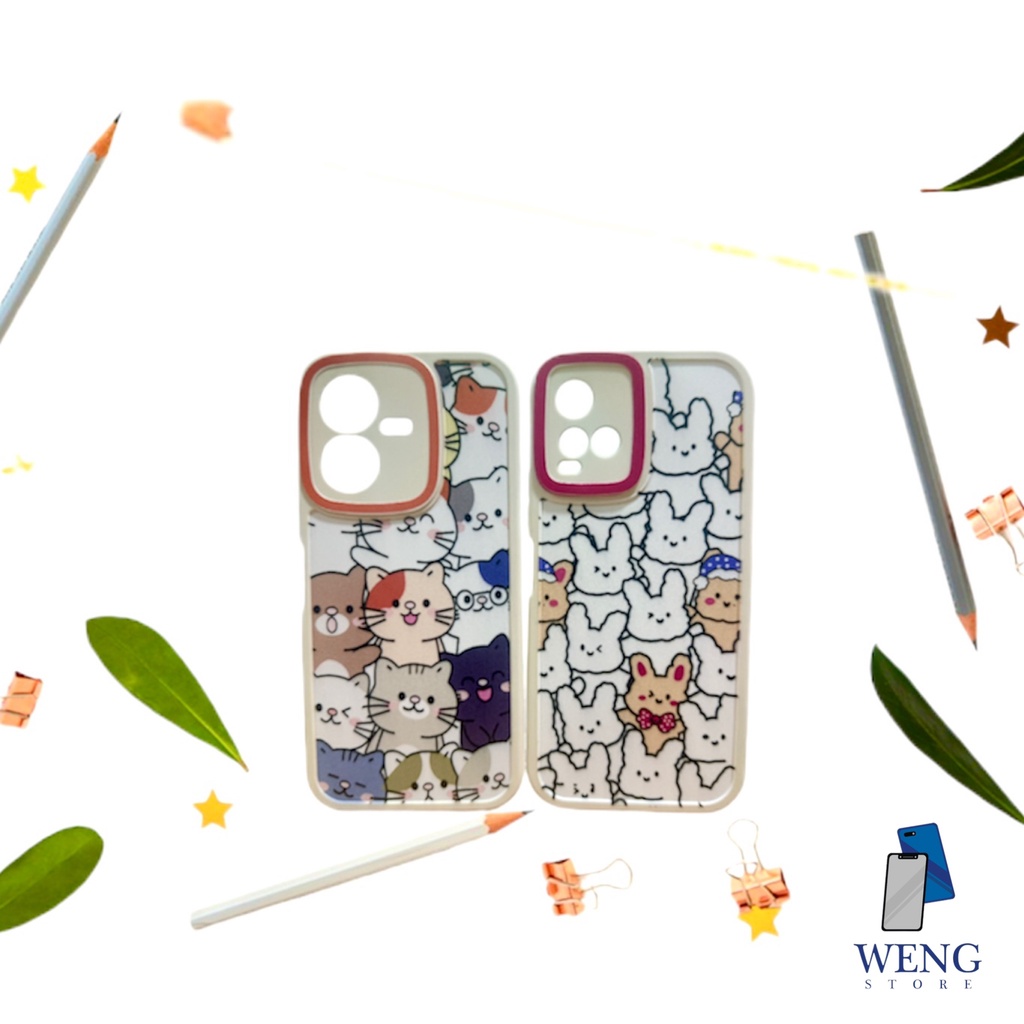 Softcase Oval Motif Kucing For Op A5S F9 A11K A7 A12 A3S A15 A16 A9 2020 A57 A74 A95 A16K A76 A96 A1K A53 A54 A17 Realme C33 C31 C35 C11 C30