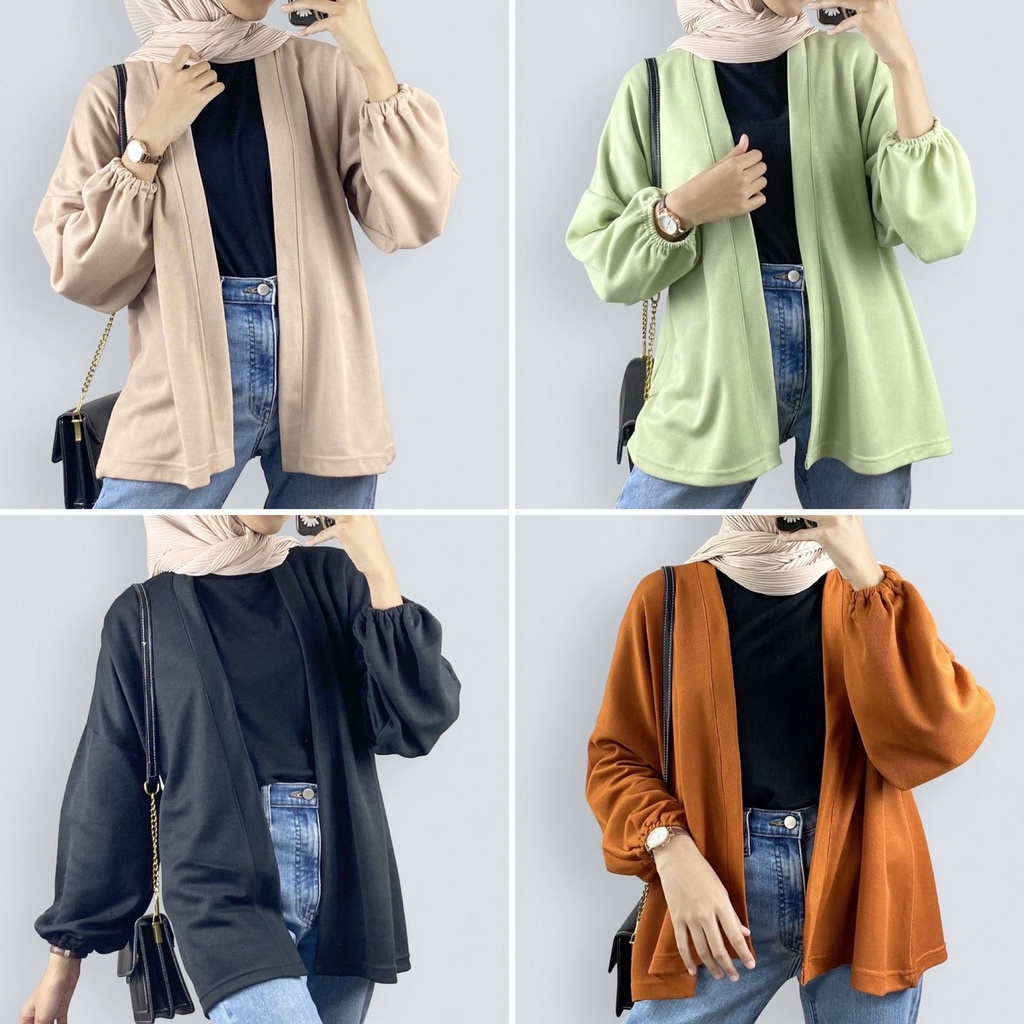 BEFAST - ZSO OOTD WANITA CARDIGAN SHANA / EMMA BALON CARDIGAN CREPE / Fashion kekinian Wanita / OOTD Daily Wanita Kerja/Kampus / Terlaris / Pakaian Wanita Casual / Cardigan Polos Formal / Outer Kekinian remaja ABG / Outfit Wanita Hijab Style