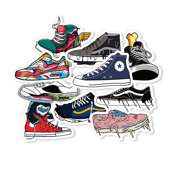 

Stiker Pack Sepatu isi 10 Pcs Bahan Vinil Tahan Air Waterproof