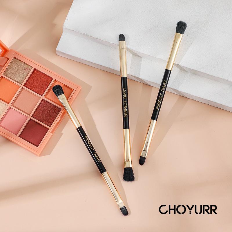 【COD】2 In 1 Make Up Brush Eyeshadow / Concealer Brush Kuas Alis Double Head Blending  Makeup Tools Murah -CH