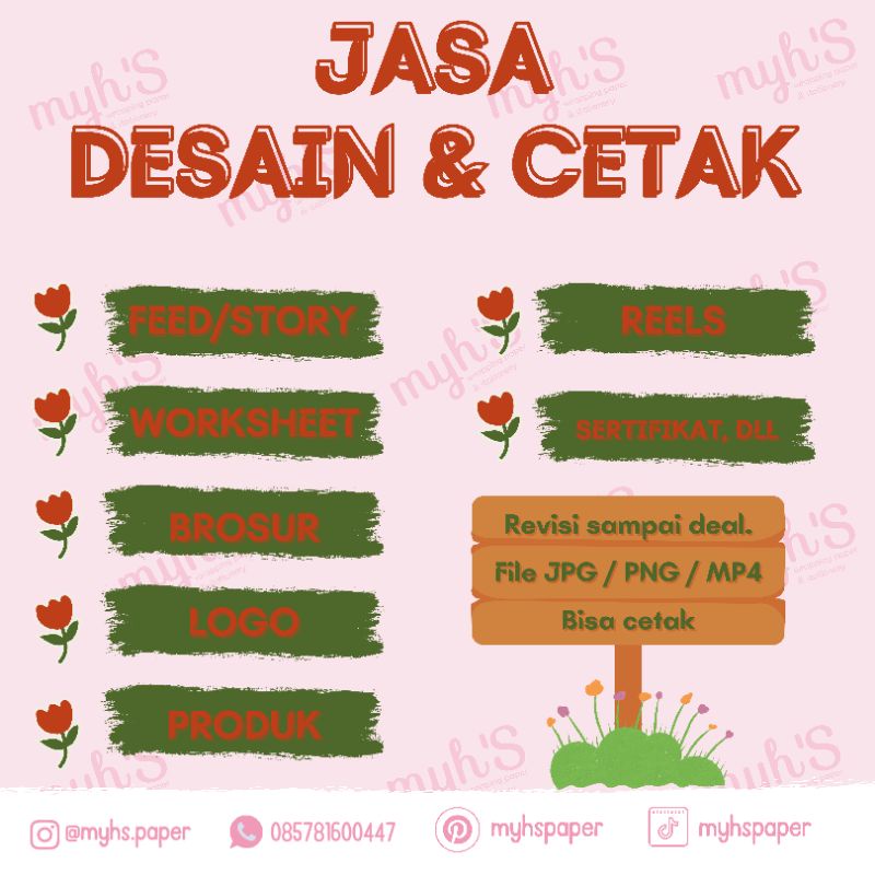 JASA DESAIN DIGITAL / GRAFIS / desain worksheet / desain brosur sekolah.