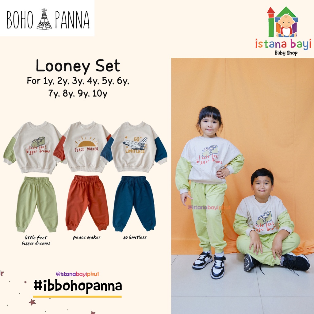 BOHOPANNA - LOONEY SET - Setelan Anak 1 -10 Tahun