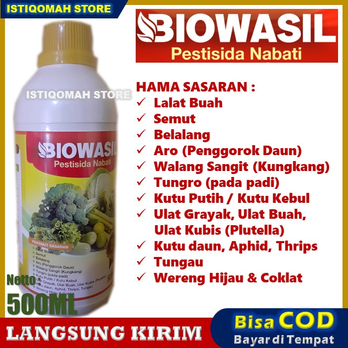 Obat Semprot Ulat Kacang Panjang BIOWASIL 500ML Pestisida Nabati Obat Semprot Ulat Daun Kacang Panjang - Obat Tanaman Anti Ulat Untuk Kacang Panjang - Obat Semprot Hama Ulat Pada Tanaman Kacang Panjang Paling Manjur Murah Laris