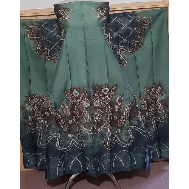 Kain Seragam PKK PNS Guru Pemda Kantor Swasta Motif Batik Sasirangan Jumputan Katun Adem Sage Hitam 