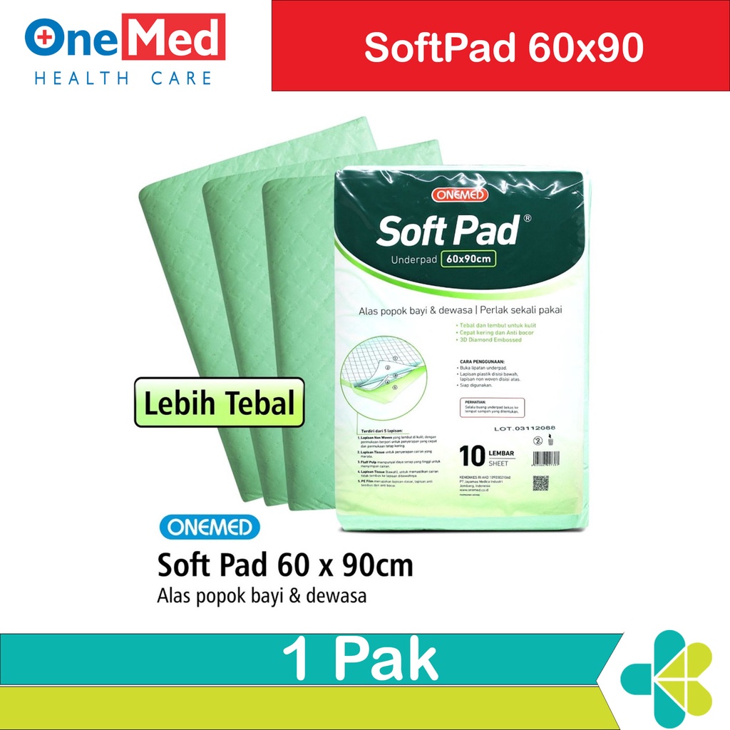 Underpad SoftPad Onemed 60x90 cm Pak Isi 10pcs