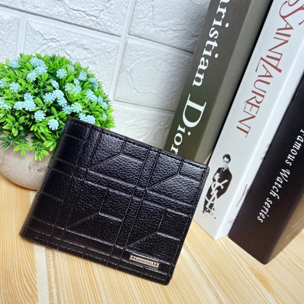 Dompet Lipat Pria Fashion Korea Style Kasual Motif Multifungsi Dompet Cowok Men Wallet PU Satu7an D91