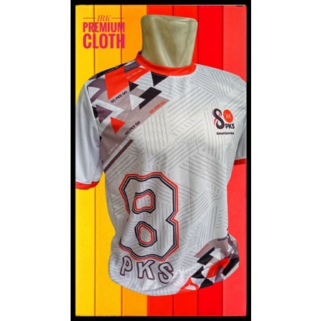Baju Jersey Kaos Olahraga Sepeda PKS logo baru warna Oreny