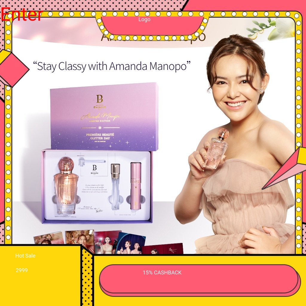 Premiere Beaute X Amanda Manopo Parfum Limited Box GLITTER DAY/SPARKLE NIGHT EAU DE PARFUM 40ML