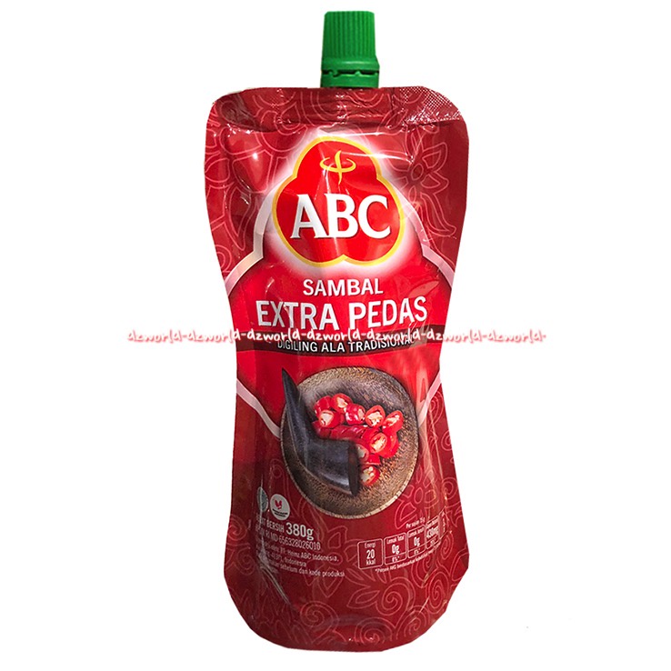 

ABC Sambal Ekstra Pedas 380gr Sambal Semua Makanan Kemasan Pouch Plastik Saos Sambel Rasa Lebih Pedas Digiling Ala Tradisional A B C Chilli Saos