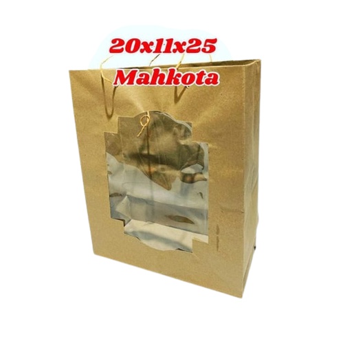 

[12pcs] TAS KERTAS MIKA COKLAT POLOS | Paper Bag Souvenir Mika