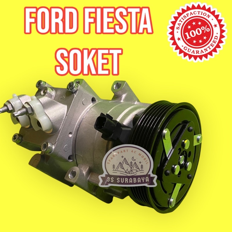 Compressor Compresor Kompressor Kompresor AC Merek HCC HANON  untuk Mobil Ford Fiesta B299 ( Engine 