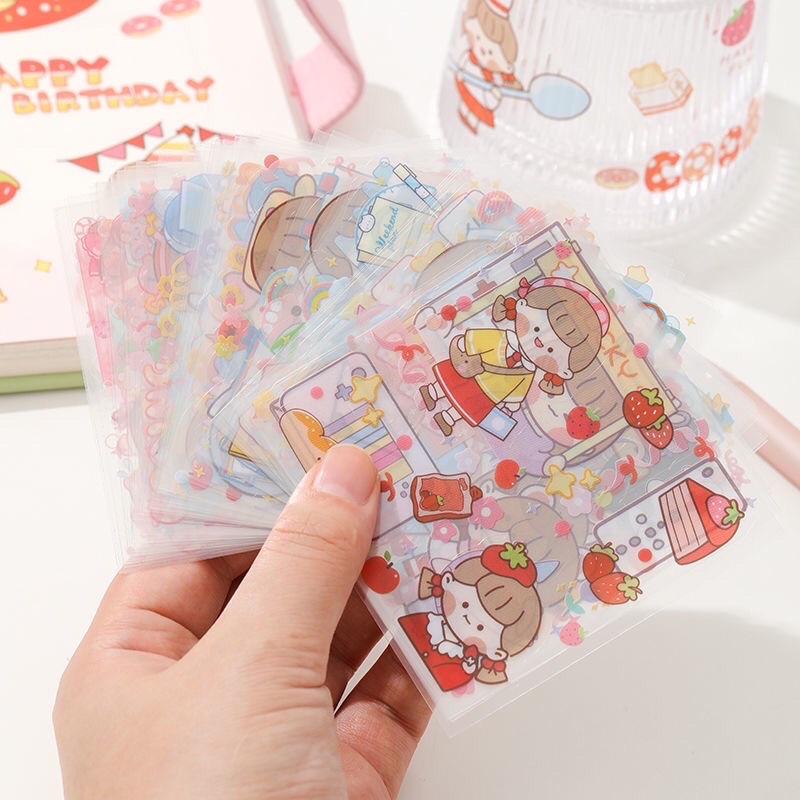 5-25 LEMBAR STIKER LUCU MUSIM SEMI KARAKTER KARTUN ANAK PEREMPUAN IMUT BOTOL AIR MINUM VIRAL PHONE CASE CASING HP UNIK LAPTOP ESTETIK GAYA JEPANG KOREA  Fancy Sticker Kawaii Girls Cute Lovely Pink Aesthetic Diy Scrapbook Jurnal Beautiful Diary Organizer