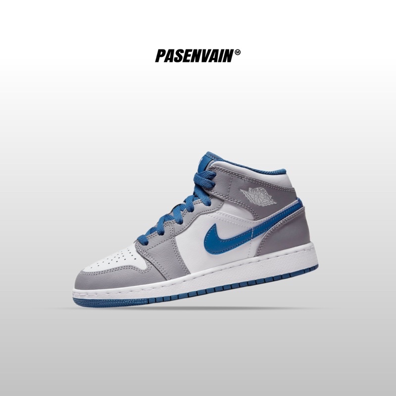 Air Jordan 1 Mid True Blue GS 100% Original