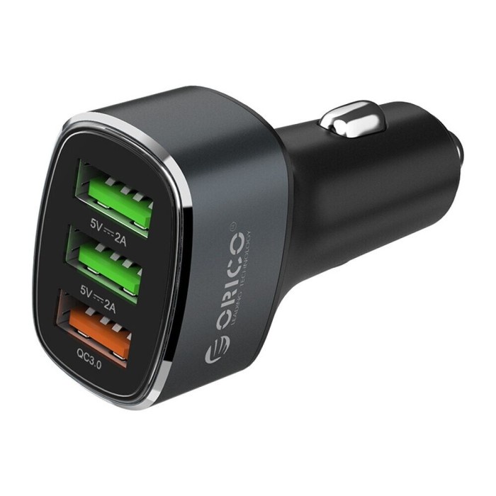 ORICO UPB-3U-SV-BP 38W 3 Ports USB Smart Car Charger