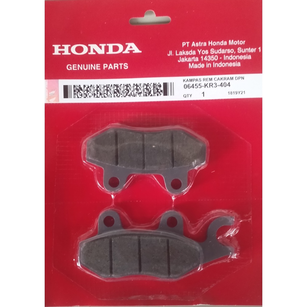 Dispad Kampas Rem Cakram Depan Honda Supra X 100 125 Kharisma KR3 (A)