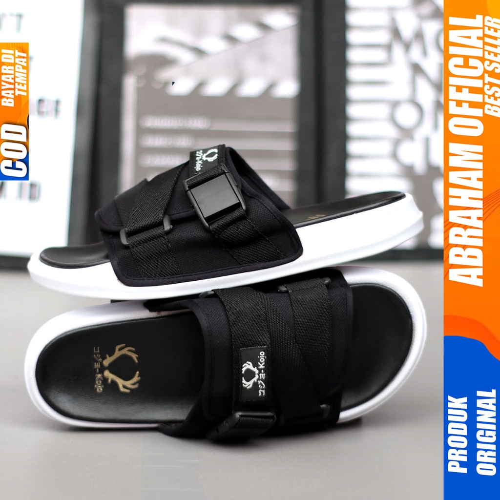 Sandal Slide Slop Pria Sandal Selop Ringan Distro Abraham