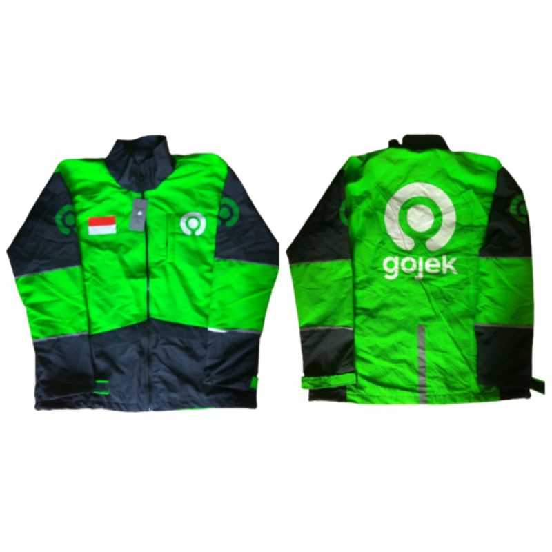 Jakett gojek garuda bahan waterproof logo sablon
