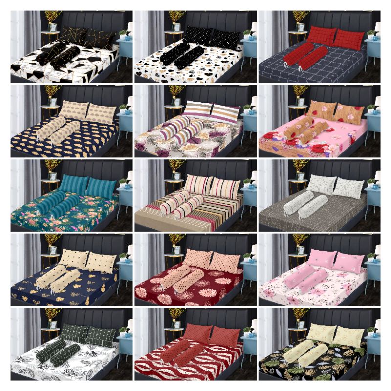 NEW HS SPREI FITTED FATA UK 180X200 TIRAMISU, GRACIA, BIANCA, SHAKIRA, ODYSSEY, BILABONG, ATHENA,