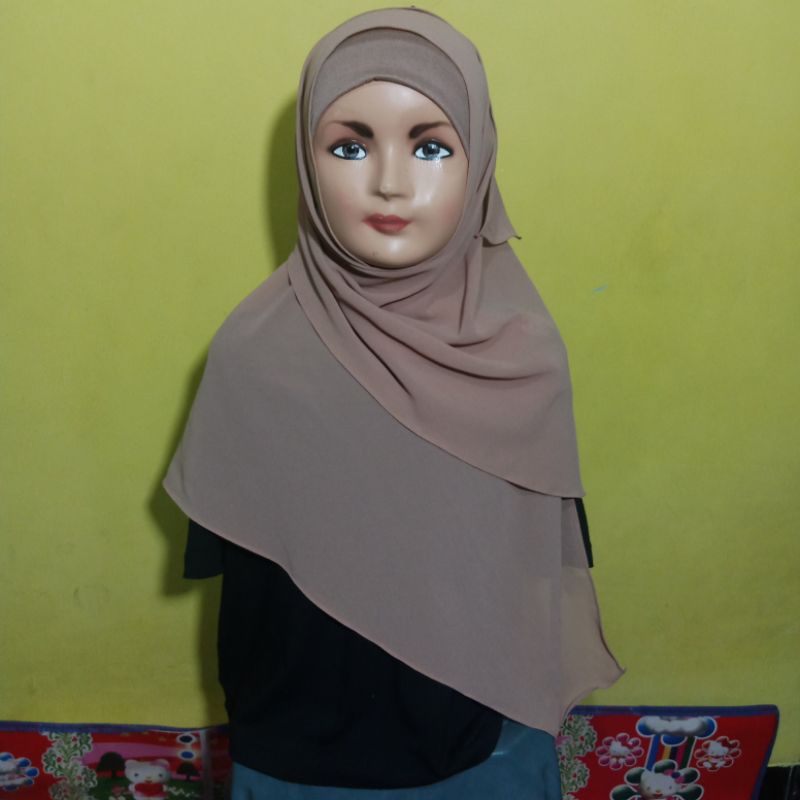 HIJAB/JILBAB/KERUDUNG PASMINA OVAL ANAK CERUTY BABYDOLL TERBARU(anak 2-8tahun)